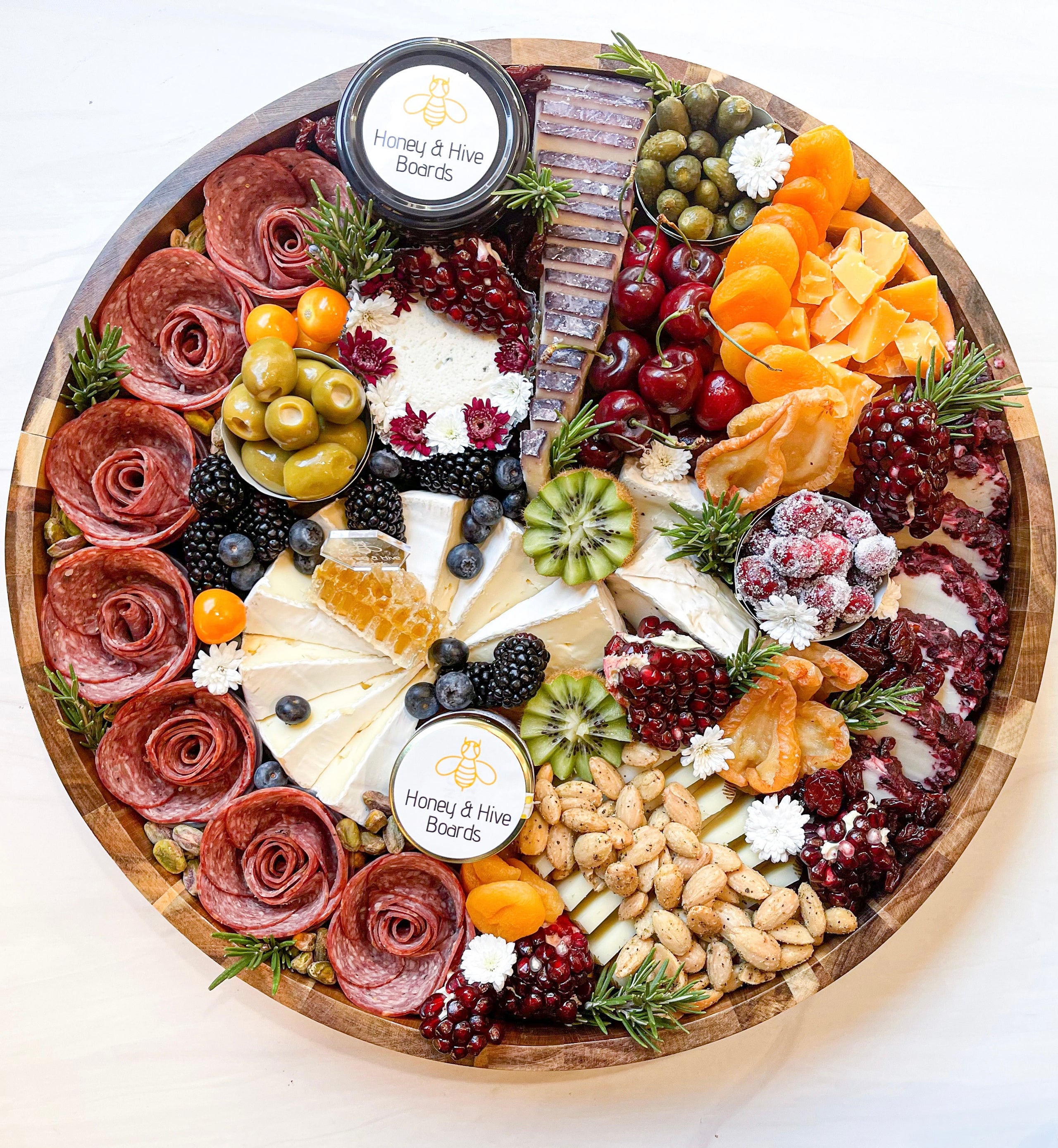 Round charcuterie hotsell board